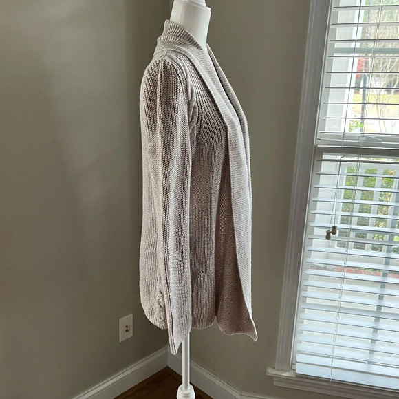 TALBOTS| Loose Cable Knit Cardigan Open Front Sweater size extra small - Picture 5 of 15